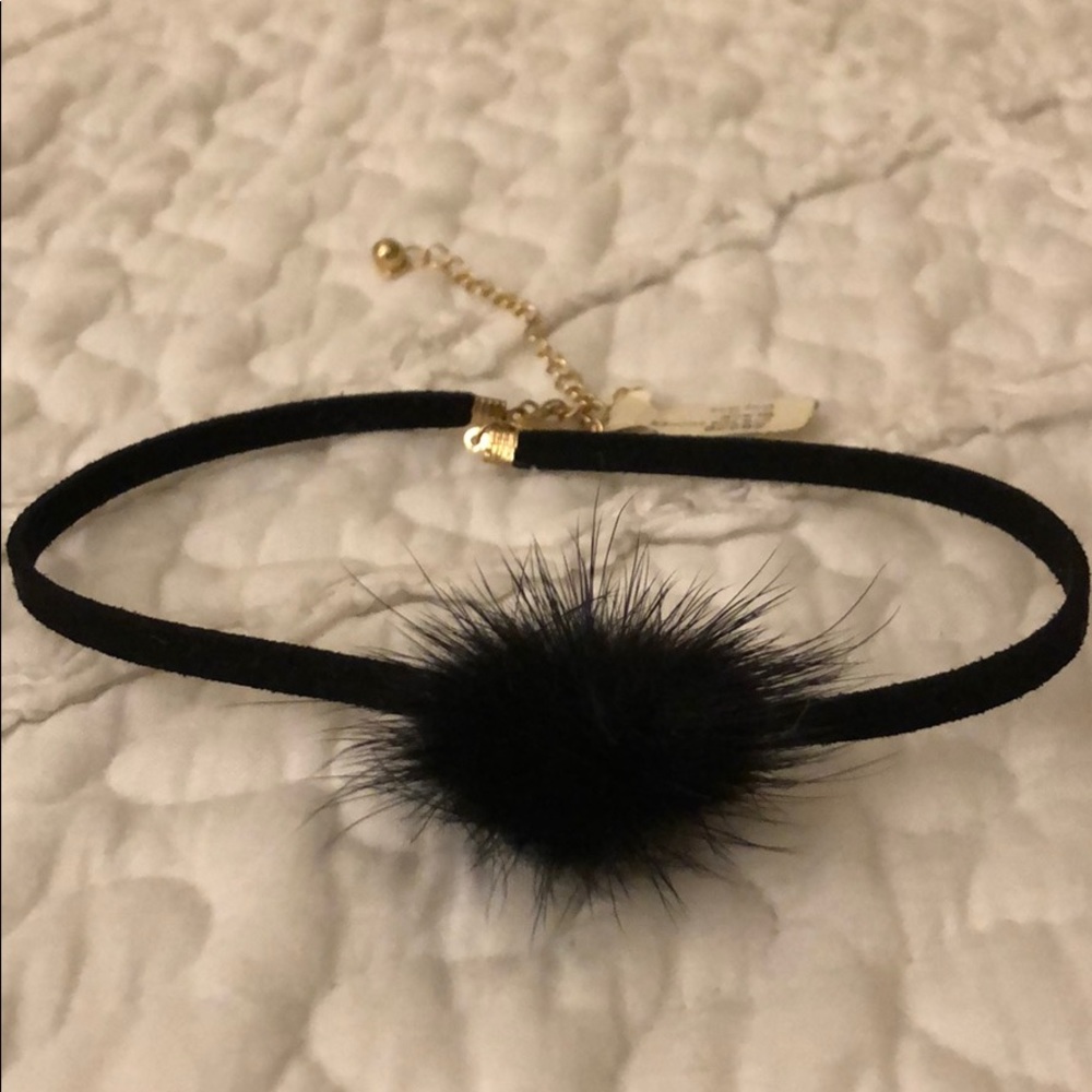 Black Pom Pom Choker